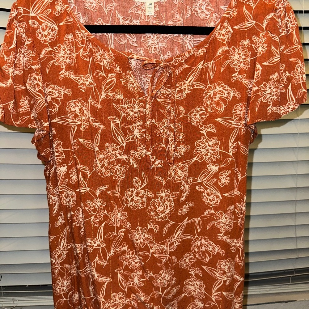 Women’s Como Blu short sleeve blouse Large